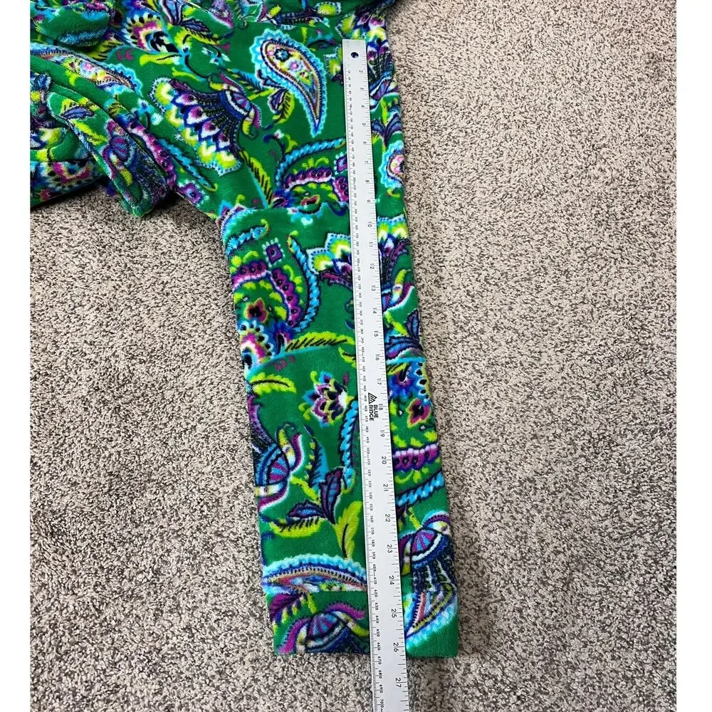 Vera Bradley Womens S/M Boho Maximalist Y2K Plush Loungewear Hooded Tie Robe